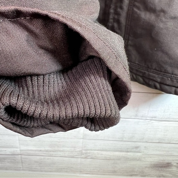 Carhartt Mens Sherpa Lined Field Jacket Dark Brown Size 2XL Tall - Picture 6 of 13